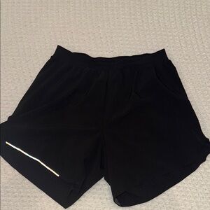 Lululemon Black Athletic Shorts with Reflective Detail